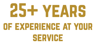 25+ years of experience at your service 